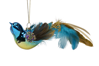 GLASS BIRD - BLUE 22CM