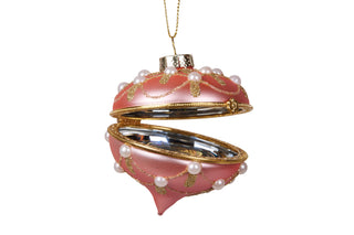 PALE PINK GLASS JEWEL BOX