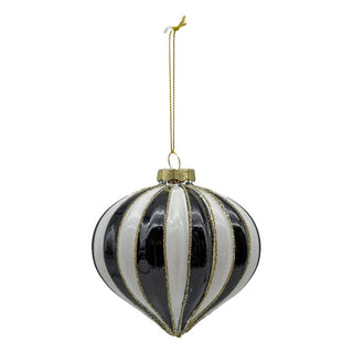 BLACK WHITE STRIPE DROP - GLASS