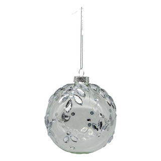 CLEAR RHINESTONE BALL - GLASS