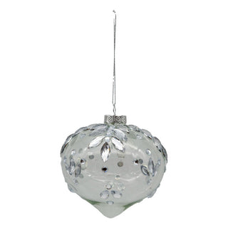 CLEAR RHINESTONE DROP - GLASS
