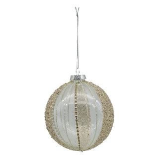 SILVER ENCRUSTED BALL - GLASS