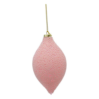 PINK BEADED LONG DROP - GLASS