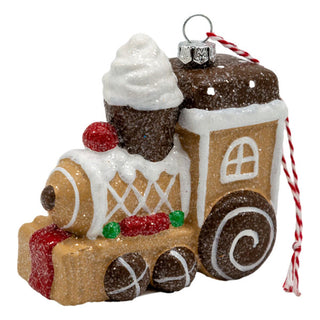 GINGERBREAD TRAIN HANGING ORNAMENT