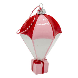 HOT AIR BALLOON PINK RED HANGING ORNAMENT