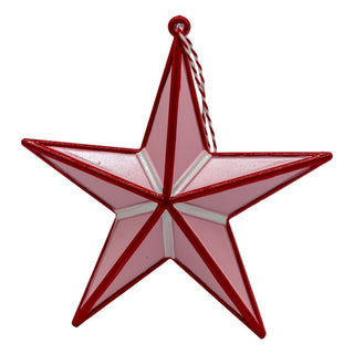 STAR PINK RED HANGING ORNAMENT