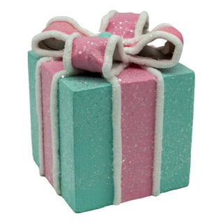 PINK BLUE PRESENT ORNAMENT