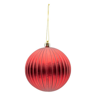 LINED BALL 10CM - SHATTERPROOF - 6 VARIANTS