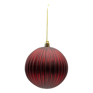 LINED BALL 10CM - SHATTERPROOF - 6 VARIANTS