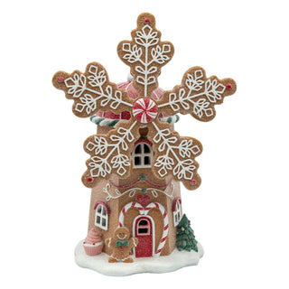 GINGERBREAD LED WINDMILL - 30CM