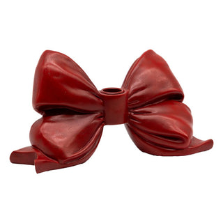 RED BOW CANDLE HOLDER