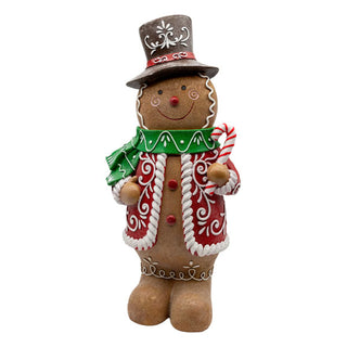 GINGERBREAD MAN WITH TOP HAT - 61.5CM