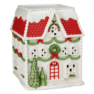 RED ROOF CHRISTMAS HOUSE 31CM - LED