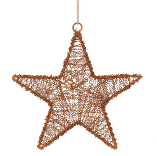 DUSTLE WIRE METAL STAR - RUST LARGE