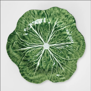 LUXE CABBAGE LEAF ROUND PLATTER