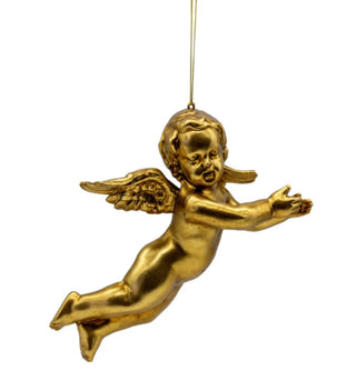 GOLD CHERUB HANGING LEFT - 43CM