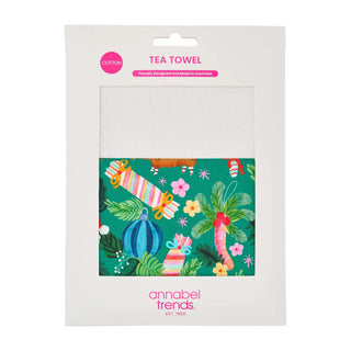 TEA TOWEL - DECK THE PALM