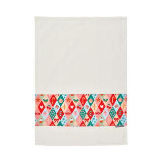 TEA TOWEL- CHRISTMAS HARLEQUIN