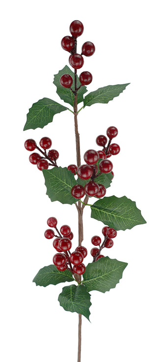 RED HOLLY BERRY STEM - 60CM