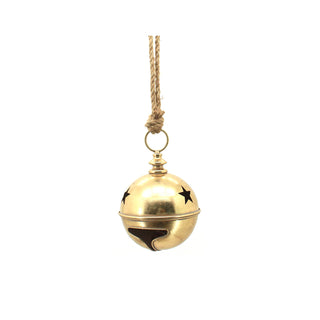 GOLD METAL BELL WITH STAR CUT OUTS