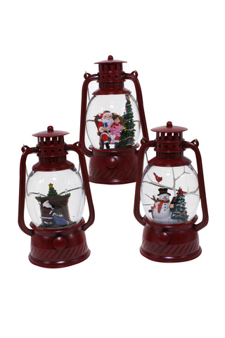 RED LANTERN SMALL - LED GLITTER GLOBE