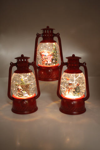 RED LANTERN SMALL - LED GLITTER GLOBE