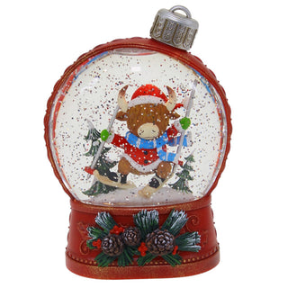 HIGHLAND COW BAUBLE GLITTER GLOBE