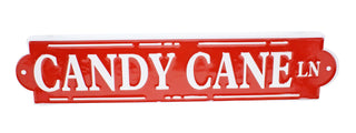 METAL SIGN - CANDY CANE LANE