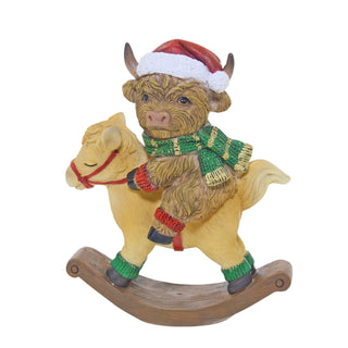 HIGHLAND COW ROCKING HORSE