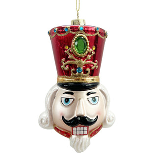 NUTCRACKER HEAD RED - GLASS