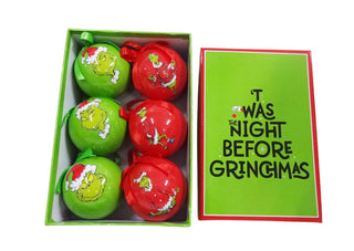 'T WAS THE NIGHT BEFORE GRINCHMAS BAUBLES - SET OF 6