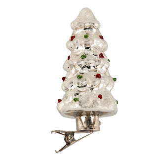 SILVER CLIP ON TREE - GLASS