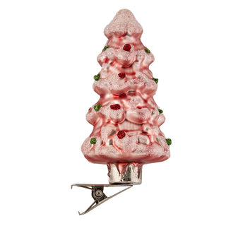 PINK CLIP ON TREE - GLASS