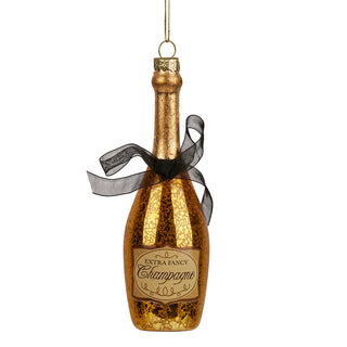 GOLD FANCY CHAMPAGNE BOTTLE - GLASS