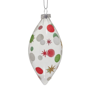 BAUBLE TEARDROP ASSORTED PATTERN