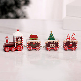 BROWN GINGERBREAD MINI CHRISTMAS TRAIN - 20CM