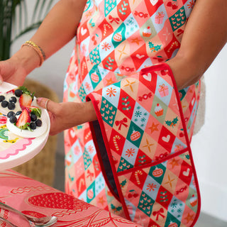 APRON - COTTON - CHRISTMAS HARLEQUIN