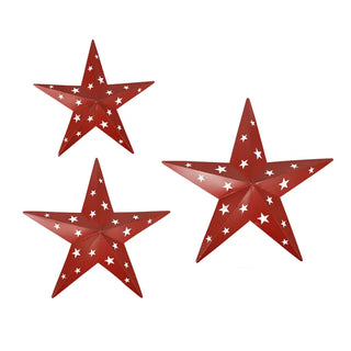 METAL STARS S/3 - RED