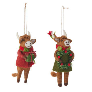 GIFT COW ORNAMENT - FELT