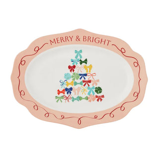 BOW TREE OVAL PLATTER - CERAMIC