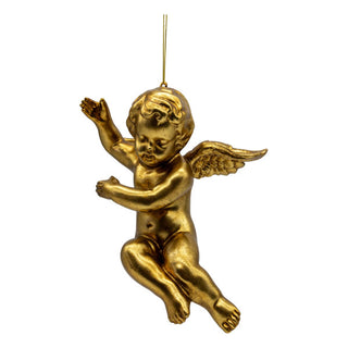 GOLD CHERUB HANGING LEFT - 38CM