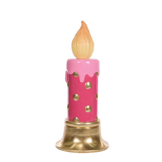 LED PINK POLKA DOT CANDLE - 54.5CM
