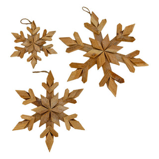 NATURAL SNOWFLAKES – SET OF 3