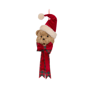BABA TARTAN TEDDY FACE HANGING