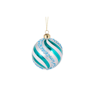 MINT PEPPERMINT SWIRL BAUBLE
