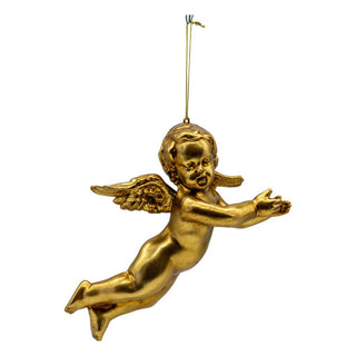 GOLD CHERUB HANGING LEFT - 43CM
