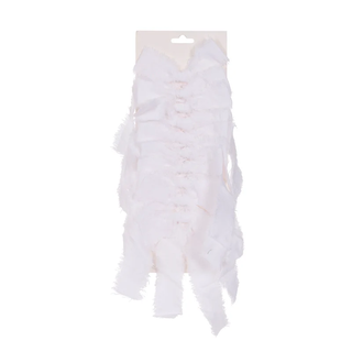 SET/10 5 CM WHITE RAW BOWS
