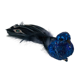 BLUE BIRD WITH JEWEL TAIL - CLIP ON
