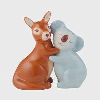 SCOTT & CHARLENE CERAMIC SALT & PEPPER SHAKER SET