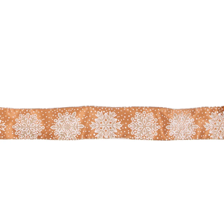 6.3 CM GINGERBREAD SNOWFLAKE RIBBON